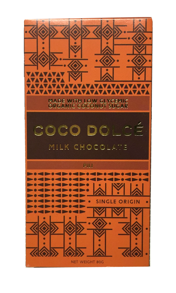 Chocolates - Coco Dolce Milk Choco with pili nuts 80g